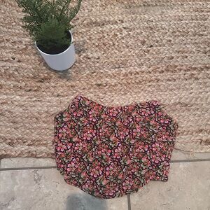 FLORAL STRAPLESS CORSET TOP